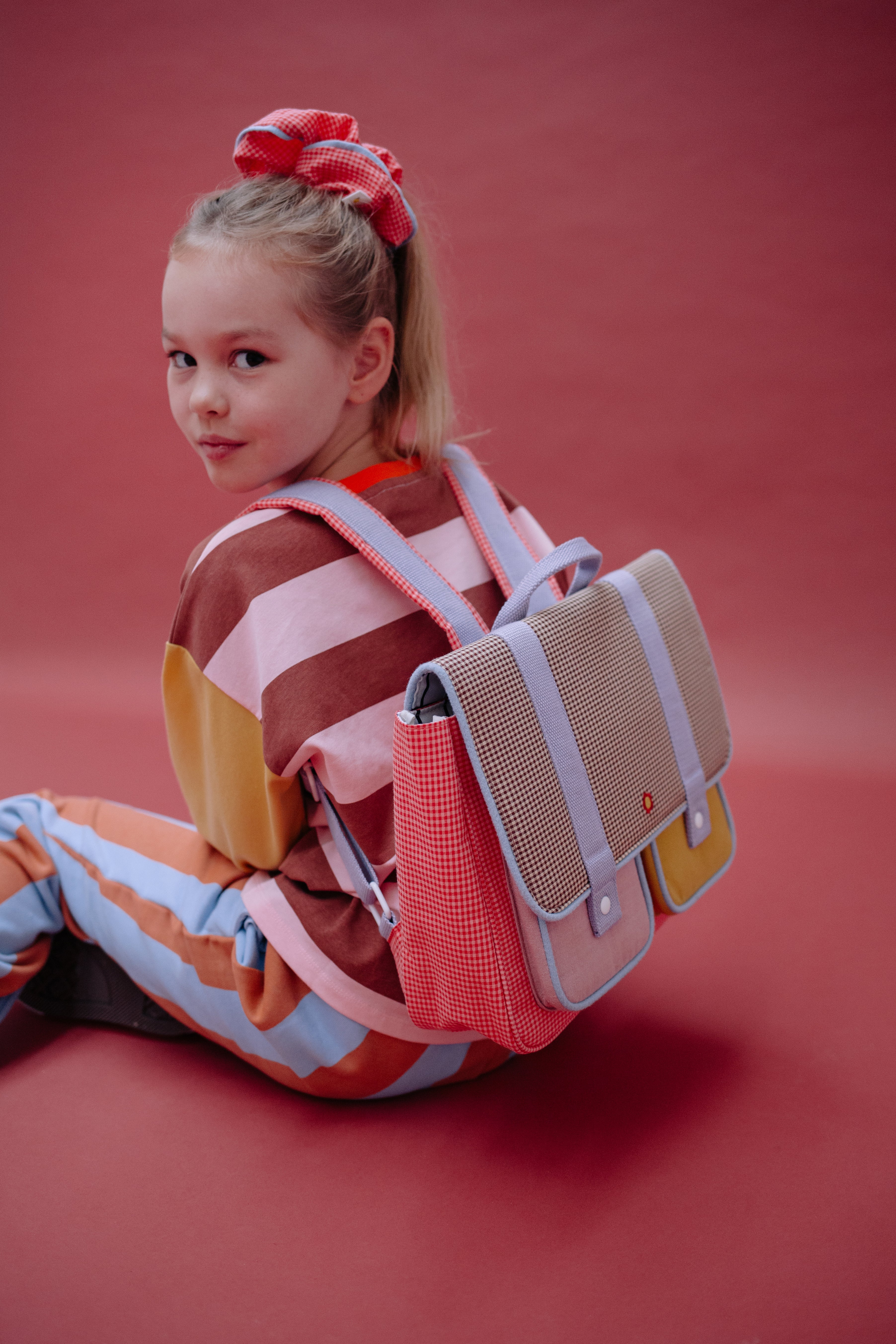 Sticky Lemon School Bag – Lemon Tree Gingham Flower + Rose