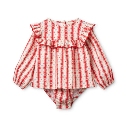 Flöss Joy Romper - Lace Stripe product view