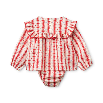 Flöss Joy Romper - Lace Stripe detail