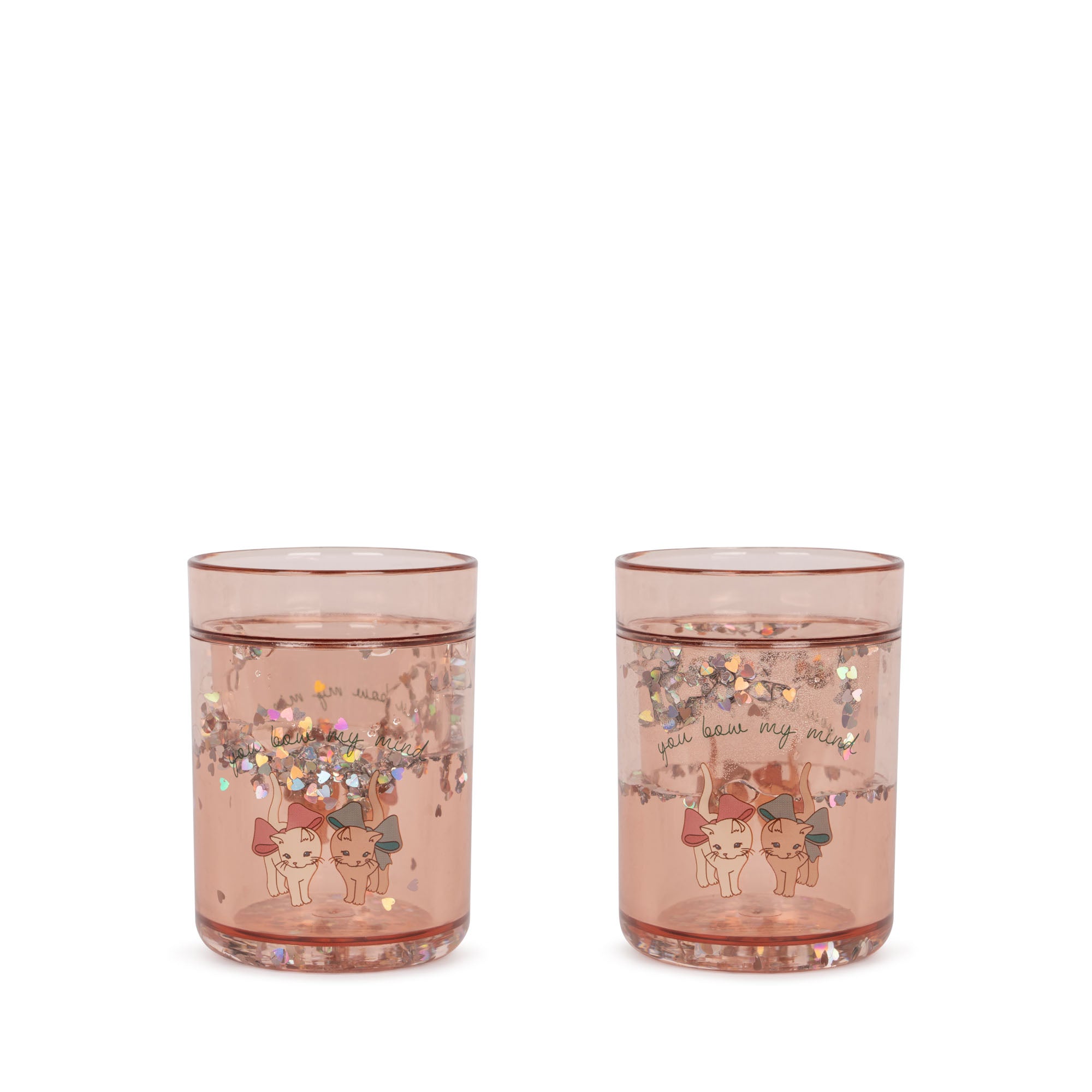 Konges Sløjd 2 pack glitter cups - bow kitty