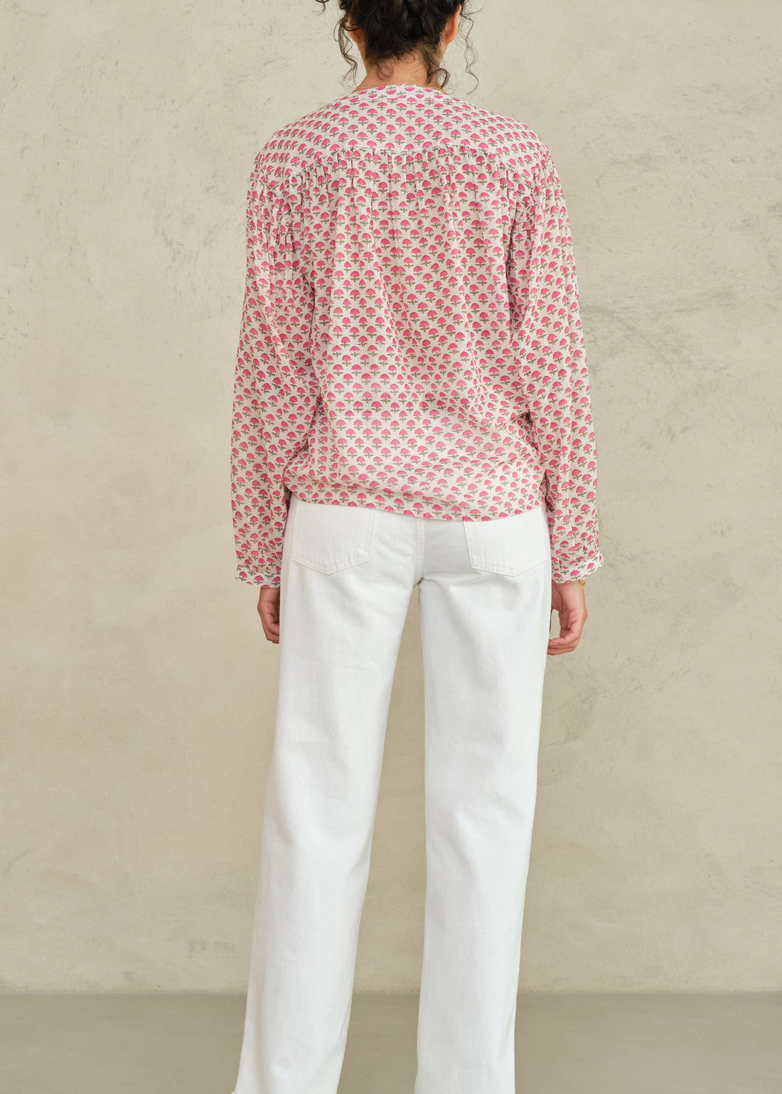 M.A.B.E Letty Long Sleeve Top - Pink