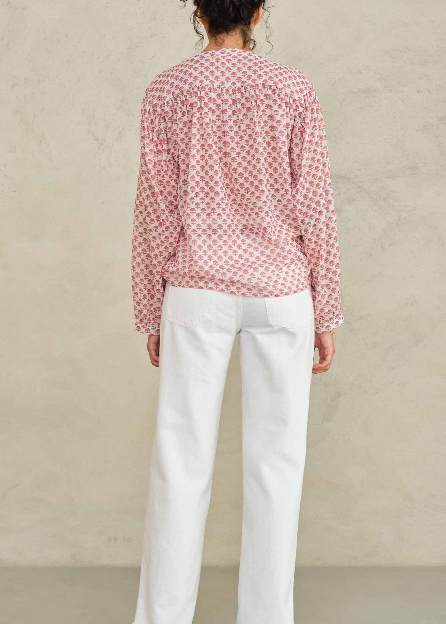 M.A.B.E Letty Long Sleeve Top - Pink
