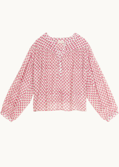 M.A.B.E Letty Long Sleeve Top - Pink