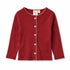 Flöss Liva Pointelle Cardigan - Dark Cranberry product view