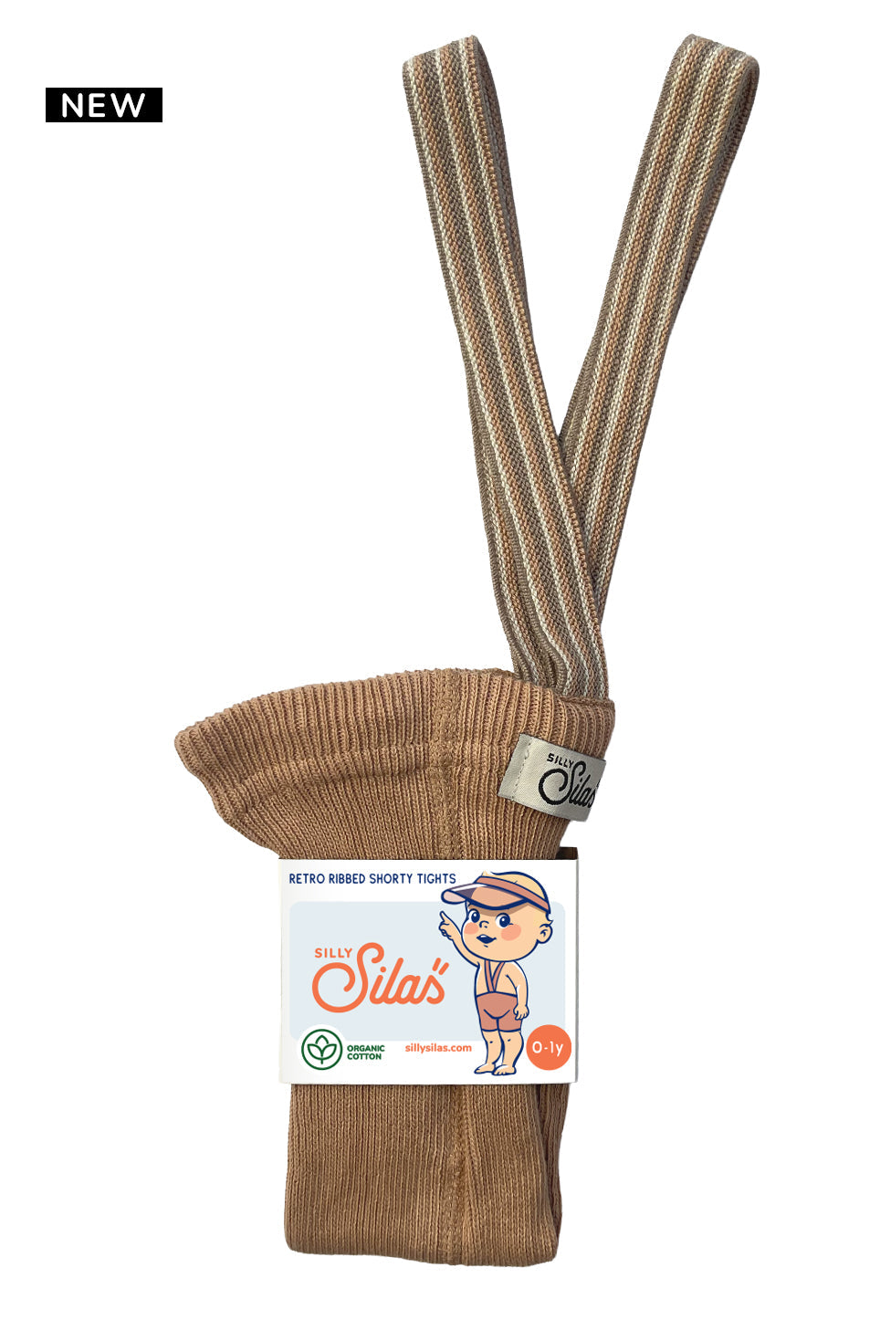Silly Silas Shorty Light Brown Striped
