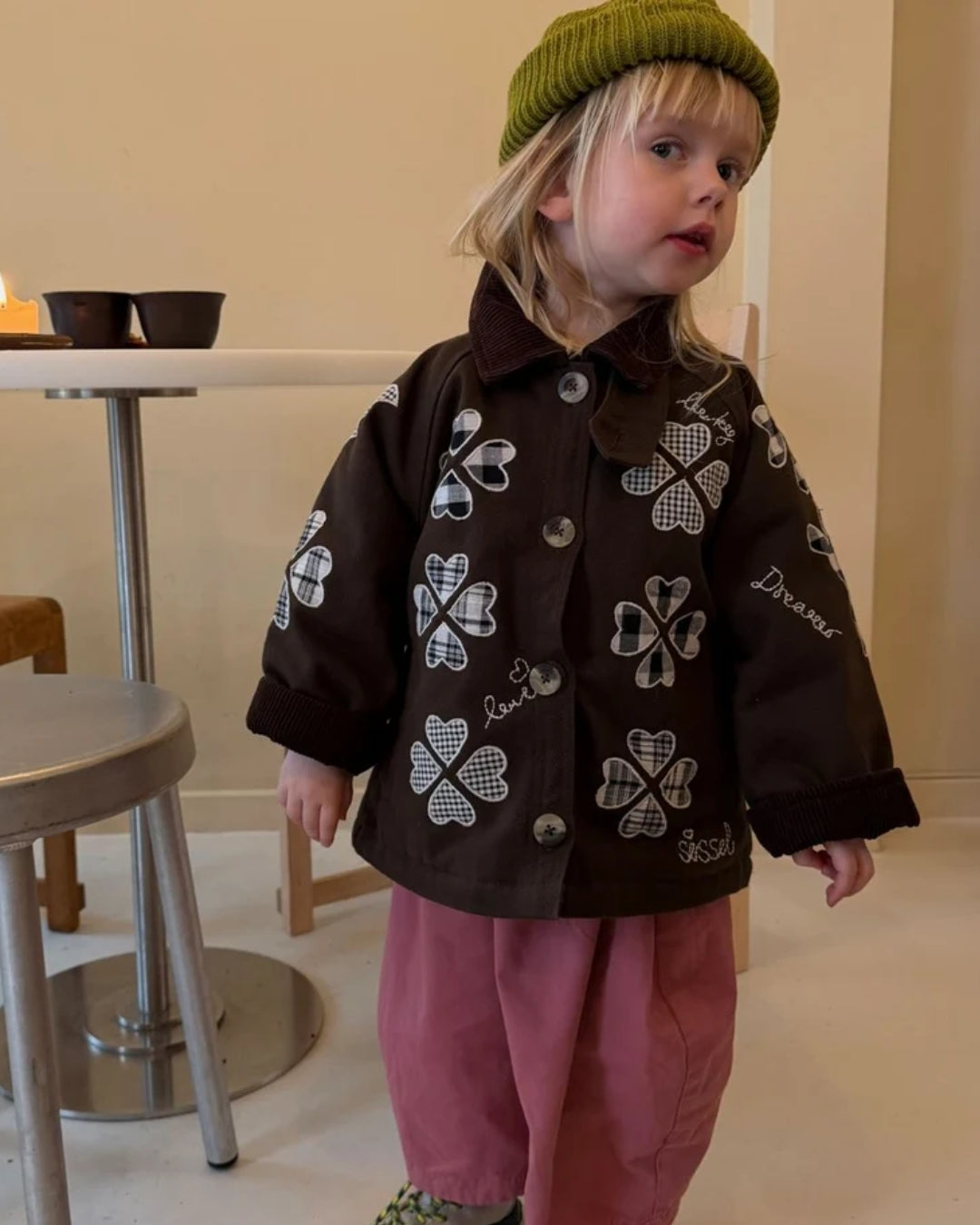 Sissel Edelbo Lillibeth MINI Jacket Checked Brown detail view