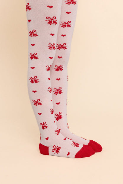 Flöss Vera Tights 2-Pack - Pink-Red Glitter detail