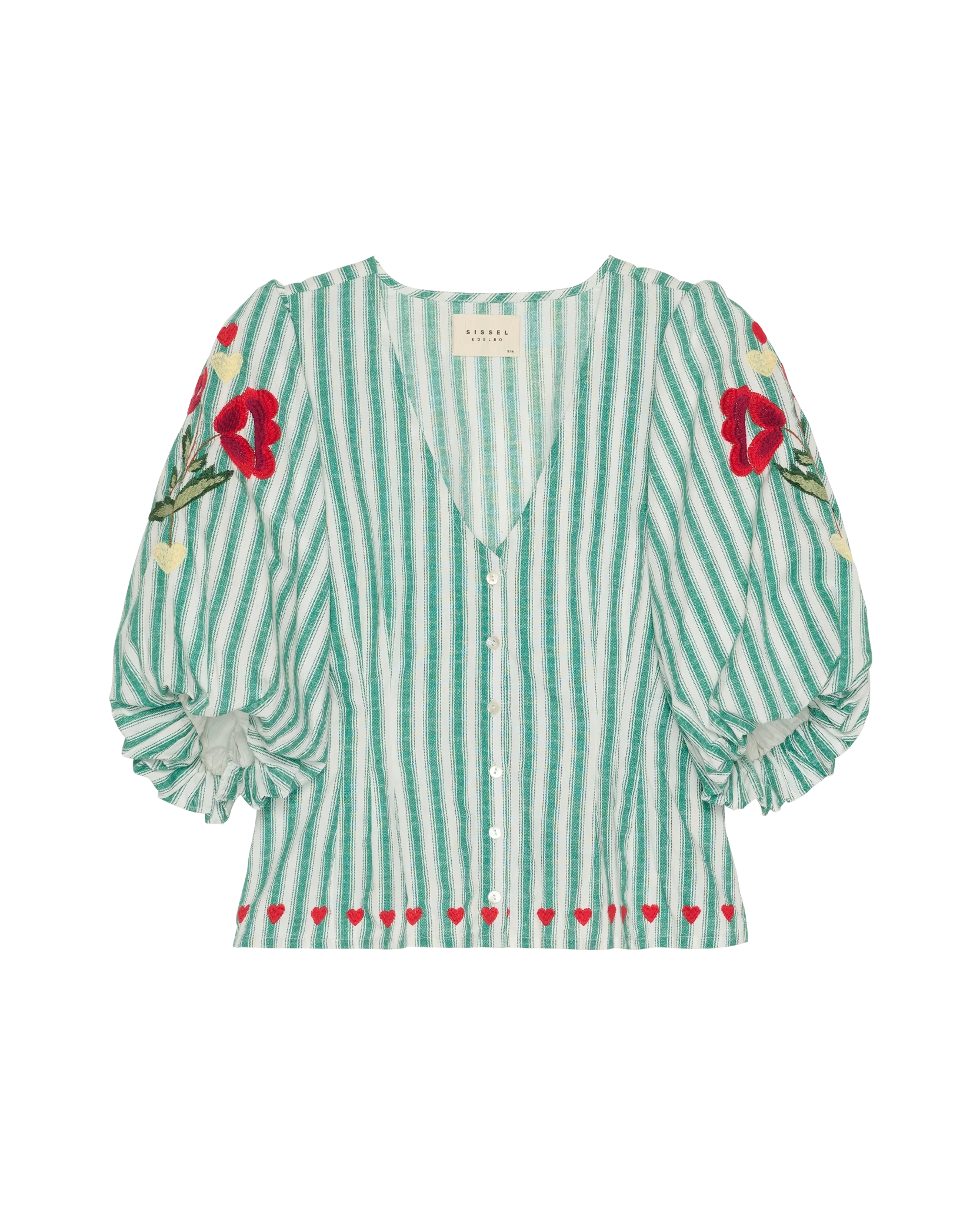 Sissel Edelbo Lotta Shirt - Green Stripes
