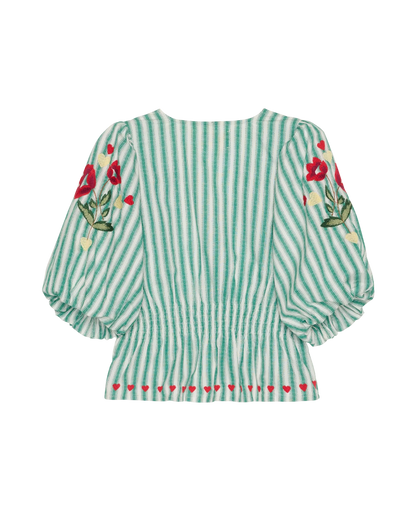 Sissel Edelbo Lotta Shirt - Green Stripes
