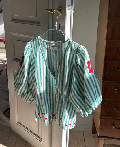 Sissel Edelbo Lotta Shirt - Green Stripes