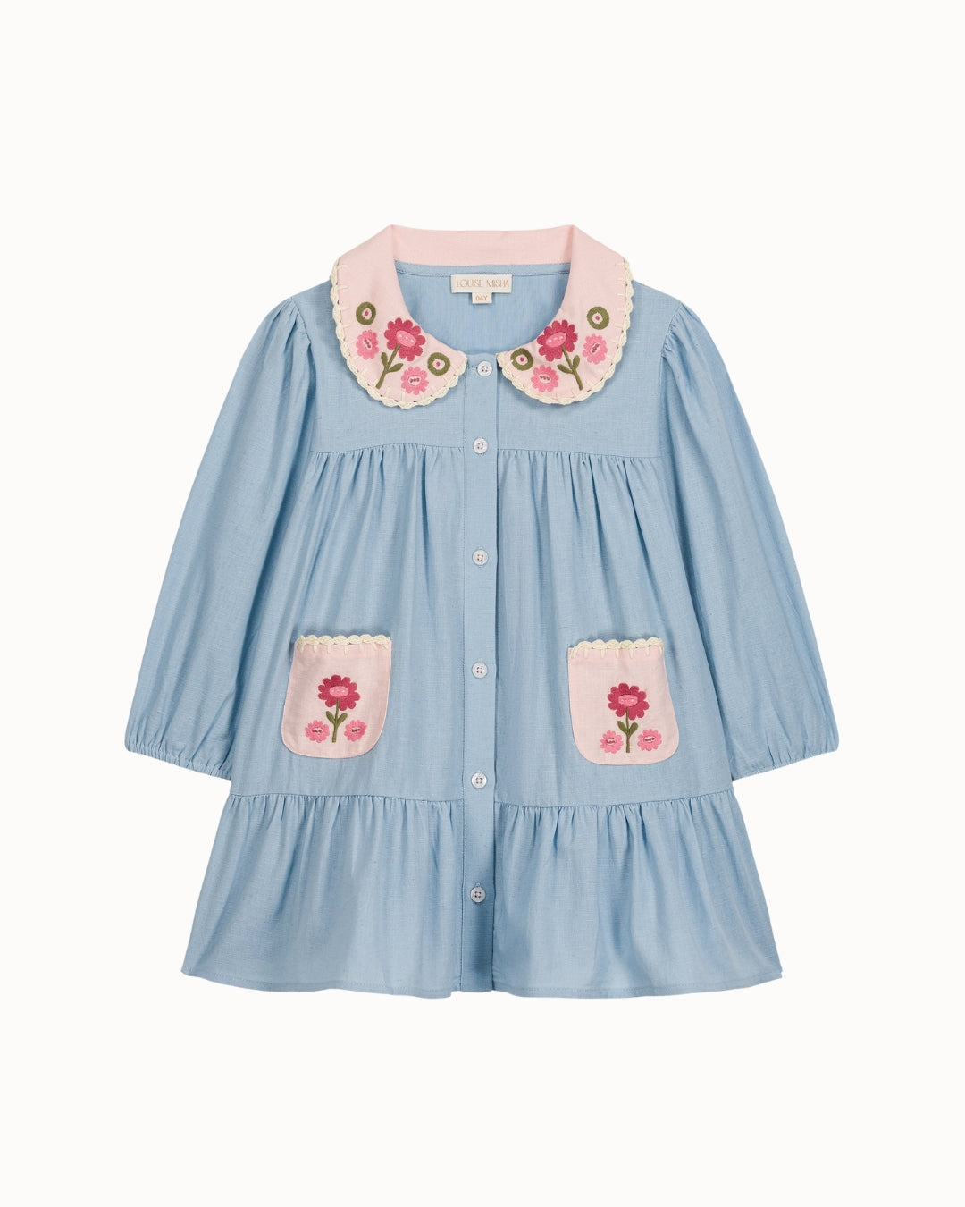 [Drop 2] Louise Misha Ysee Embroidered Dress – Baby Blue