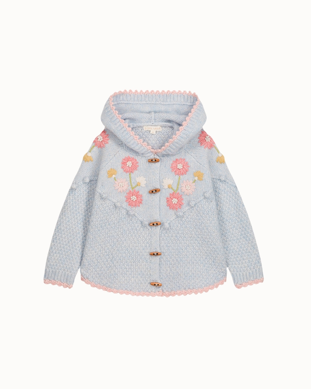 [Drop 2] Louise Misha Ezi Hooded Knit Cape – Cloud