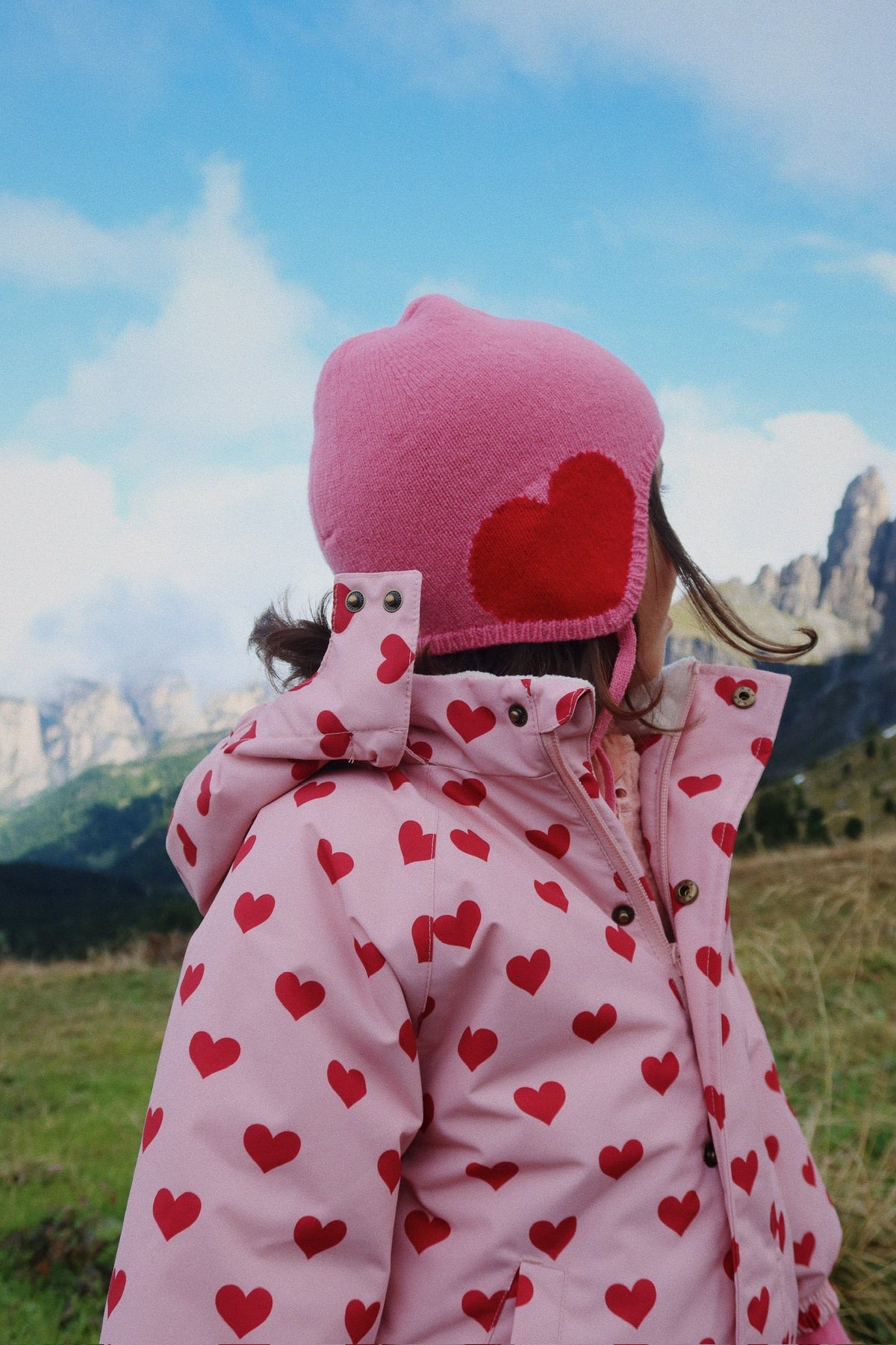 Konges Sløjd Collette Wool Helmet – Pink with Heart