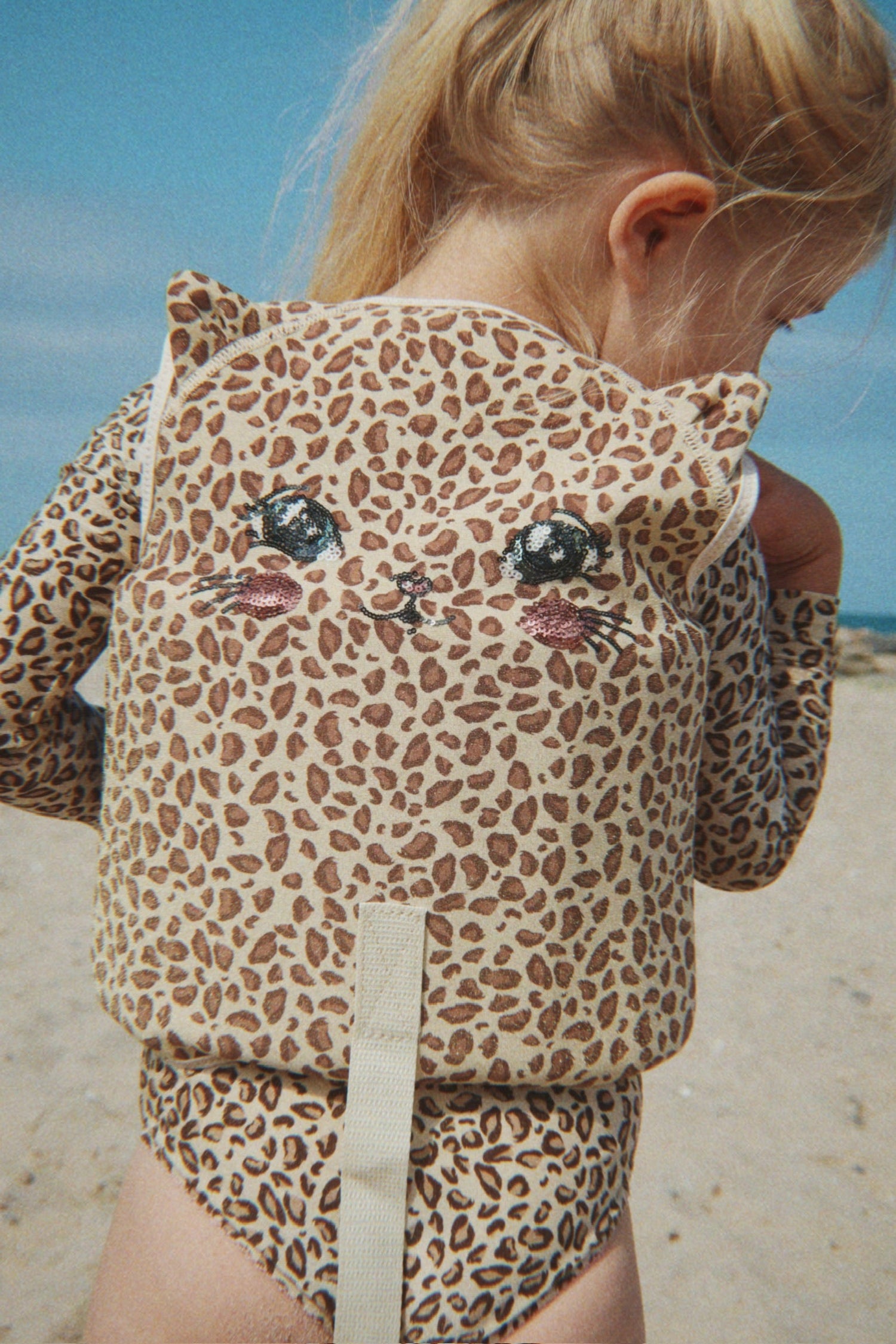 Konges Sløjd  KITTY LONG SLEEVE SWIMSUIT - leo