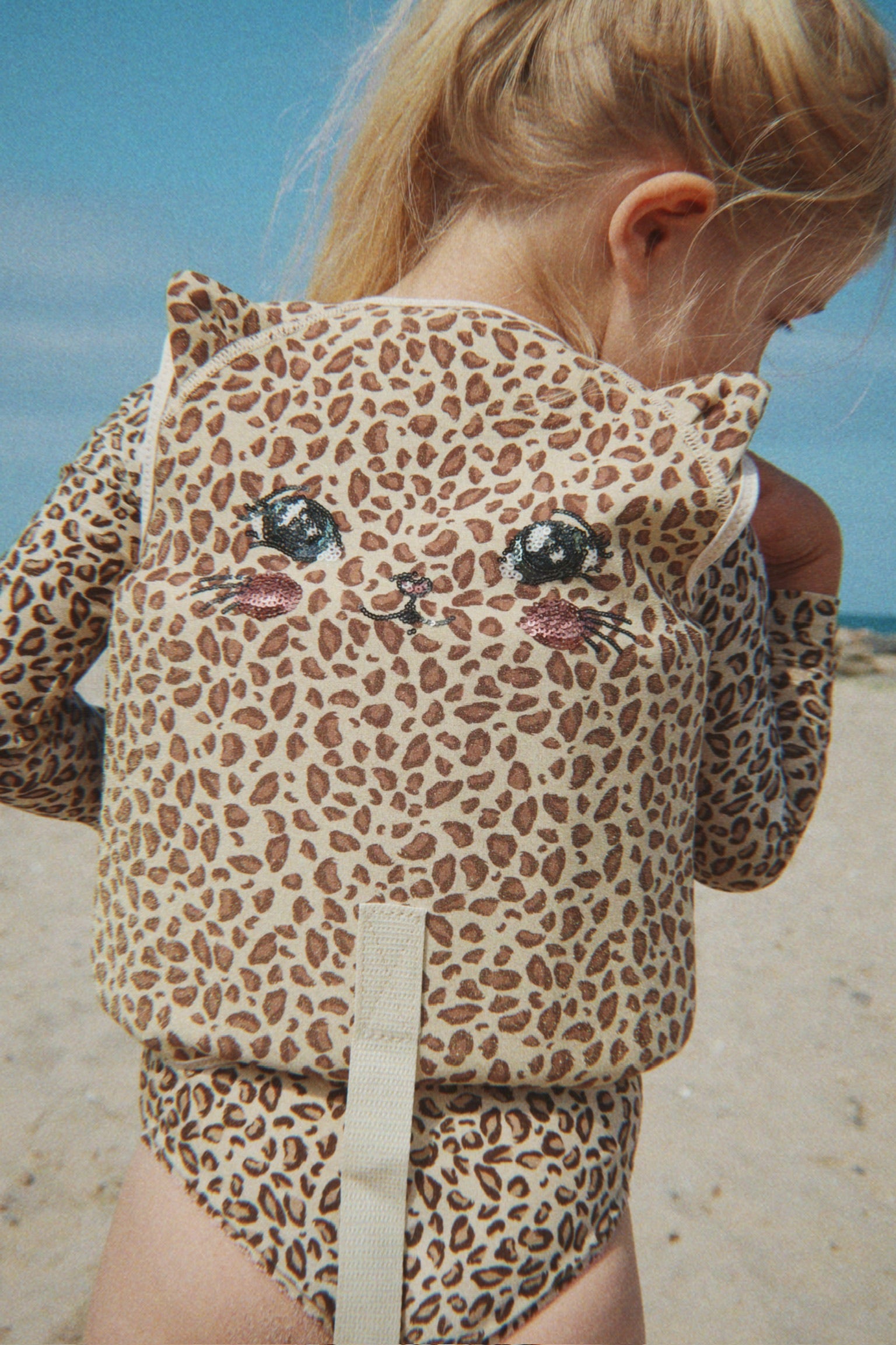 Konges Sløjd  KITTY LONG SLEEVE SWIMSUIT - leo
