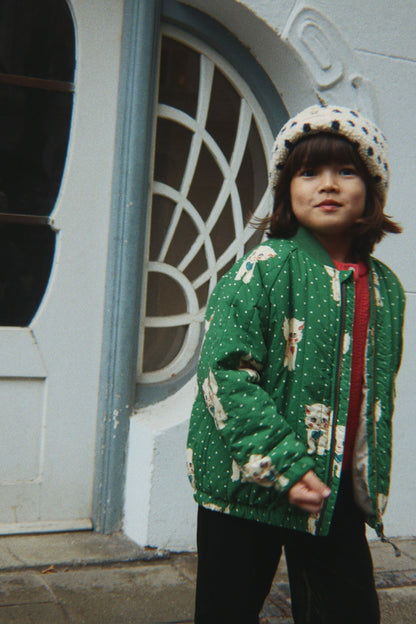 JUNO PRINTED BOMBER JACKET - dot miao verde