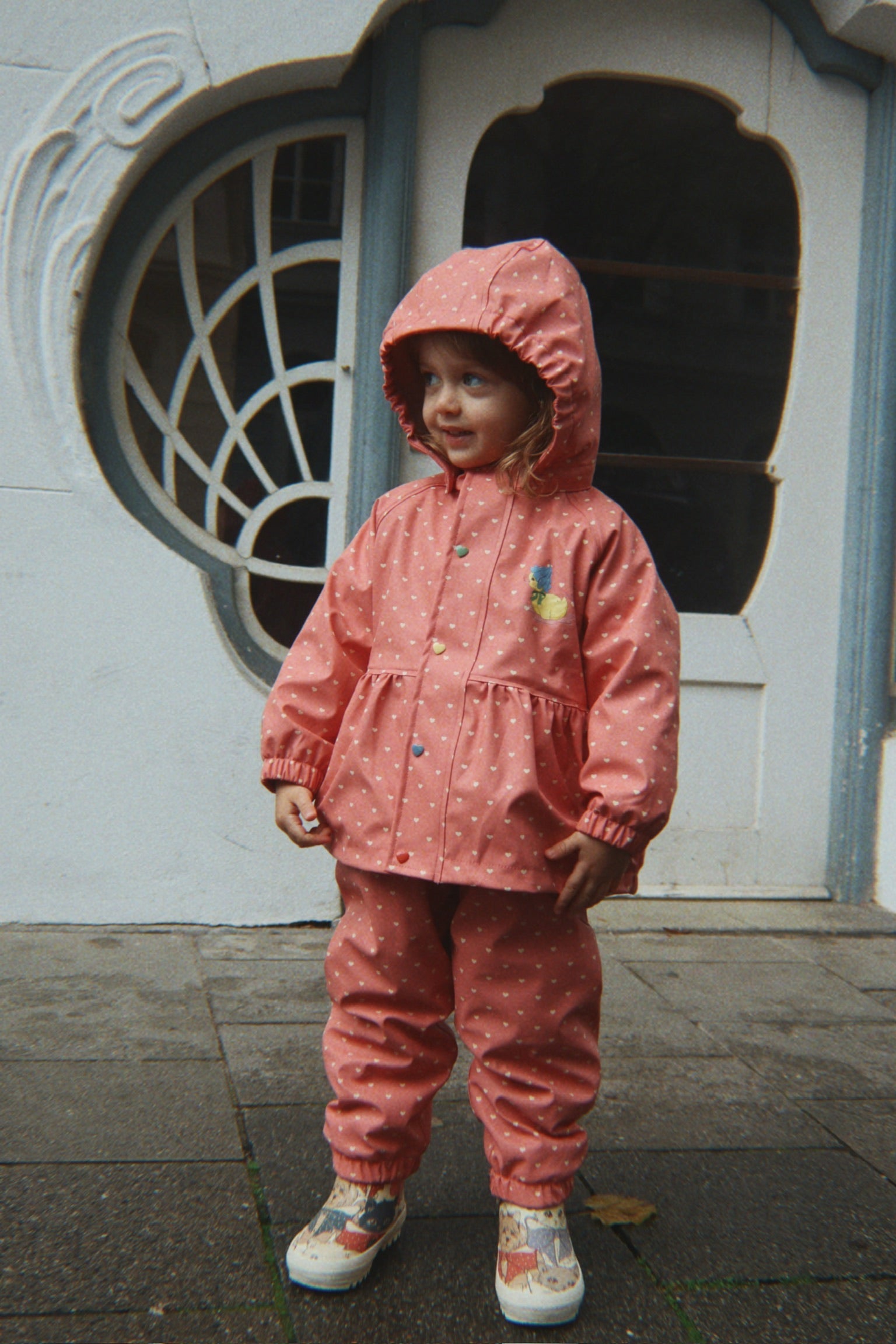 Konges Sløjd Rainy Palme Duckling Rain Jacket - Coeur Feathers - image 2