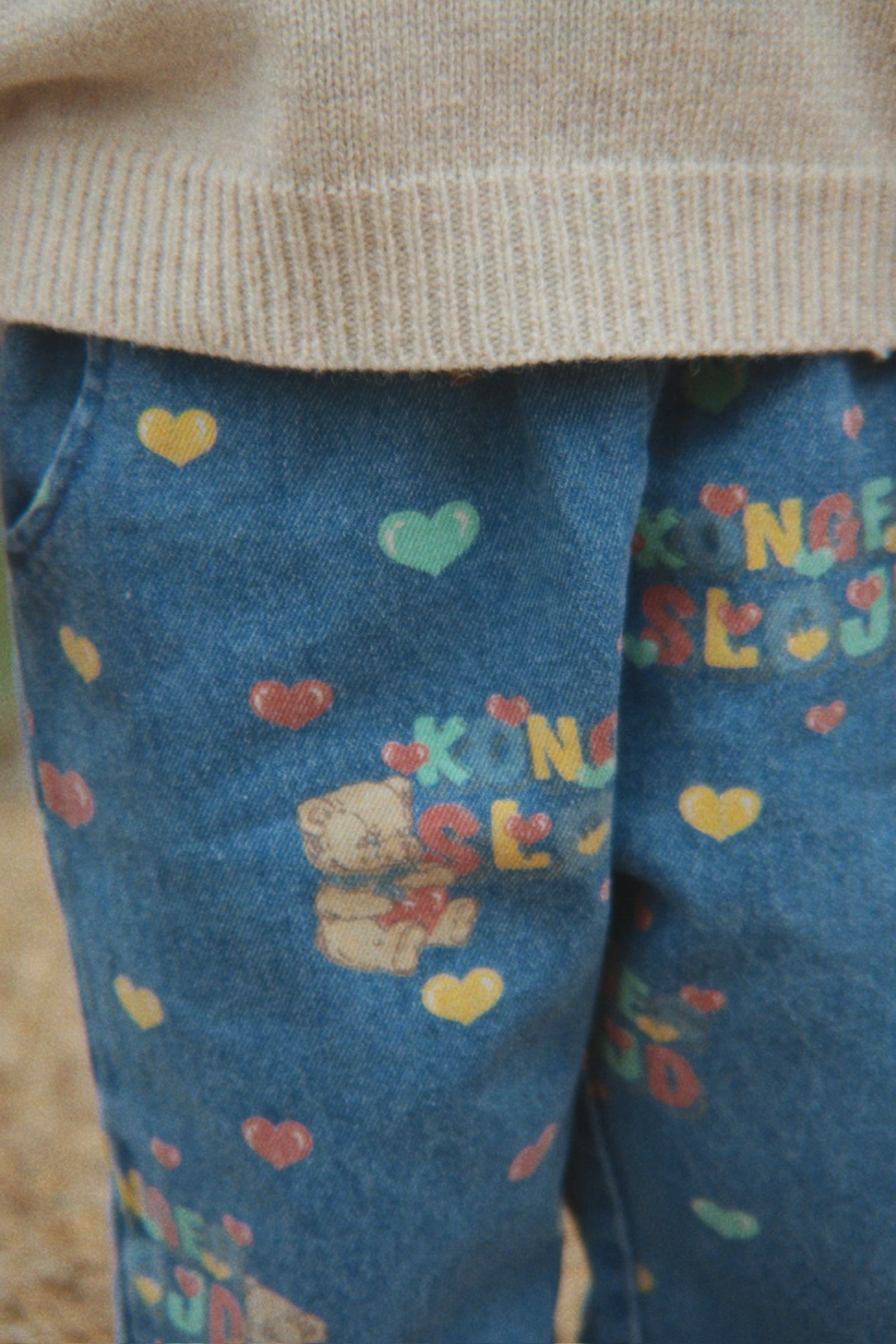 MAGOT FRILL PANTS GOTS - teddy coeur