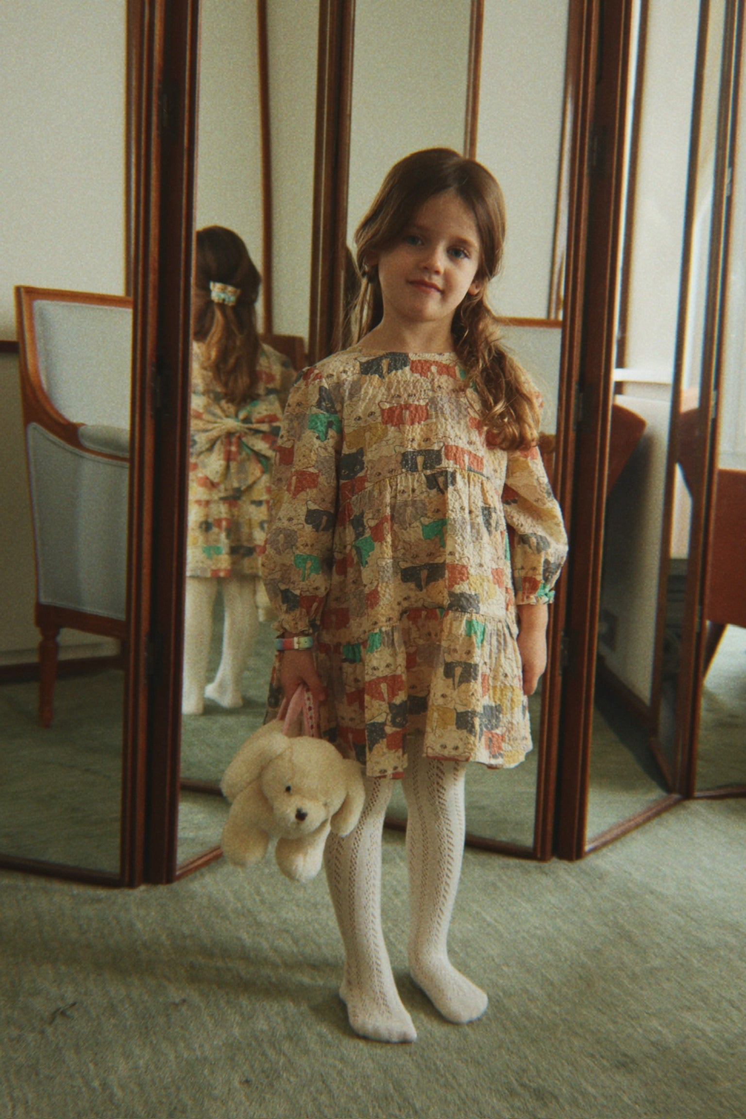 Konges Sløjd Elin Long Sleeve Bow Dress - Like Cats and Dogs - image 3