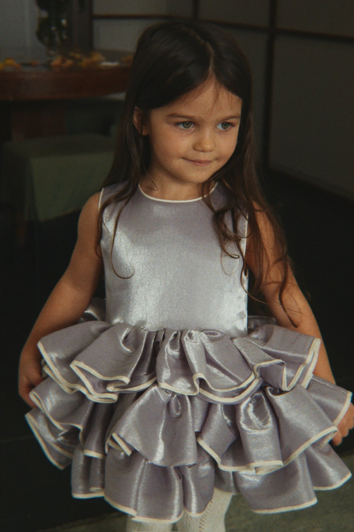 Konges Sløjd Fia Frill Dress in Sleet – official gallery view 12