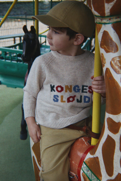 Konges Sløjd Billi Knit Sweater in Off White, styled outfit