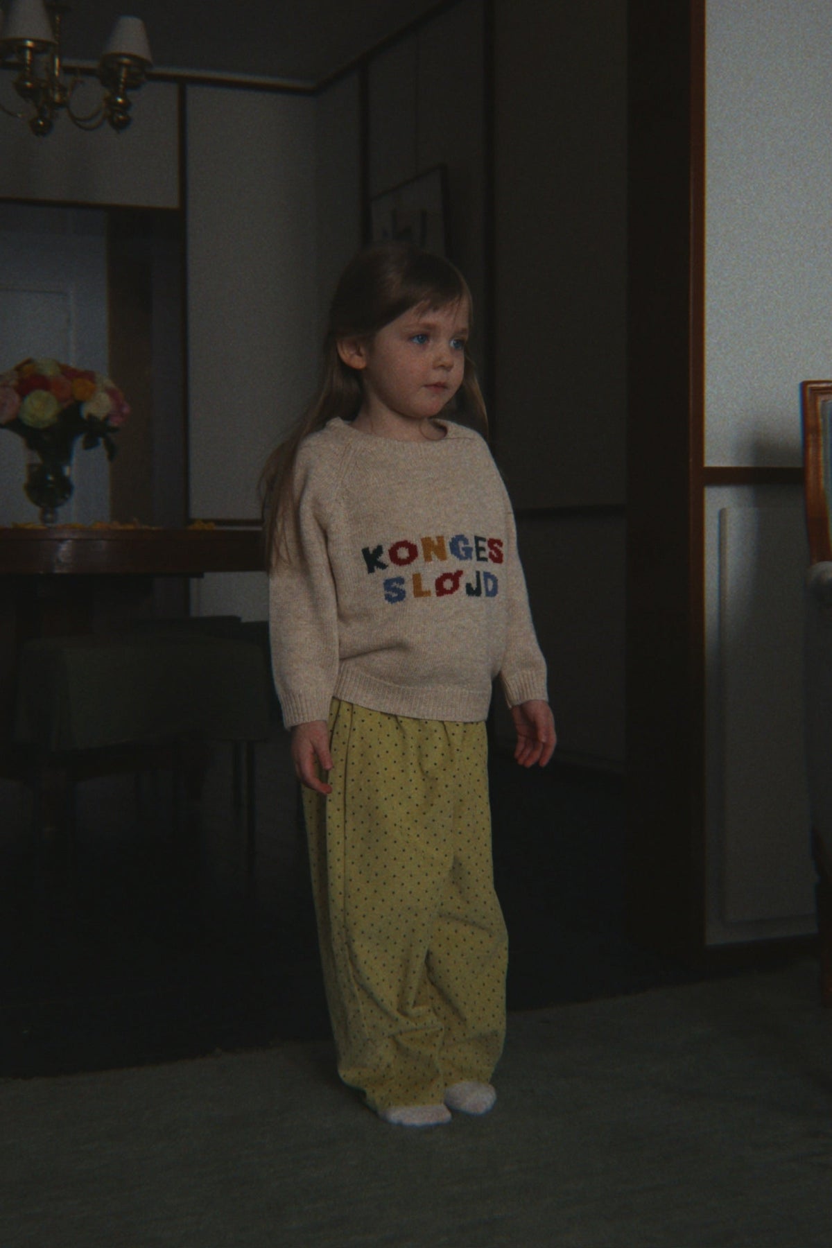Konges Sløjd Billi Knit Sweater in Off White, knitwear styling