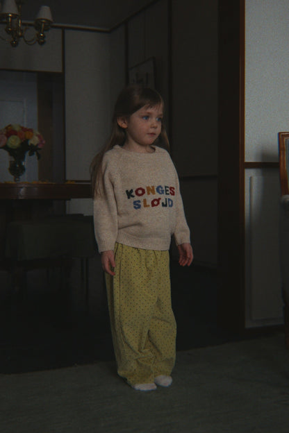 Konges Sløjd Billi Knit Sweater in Off White, knitwear styling