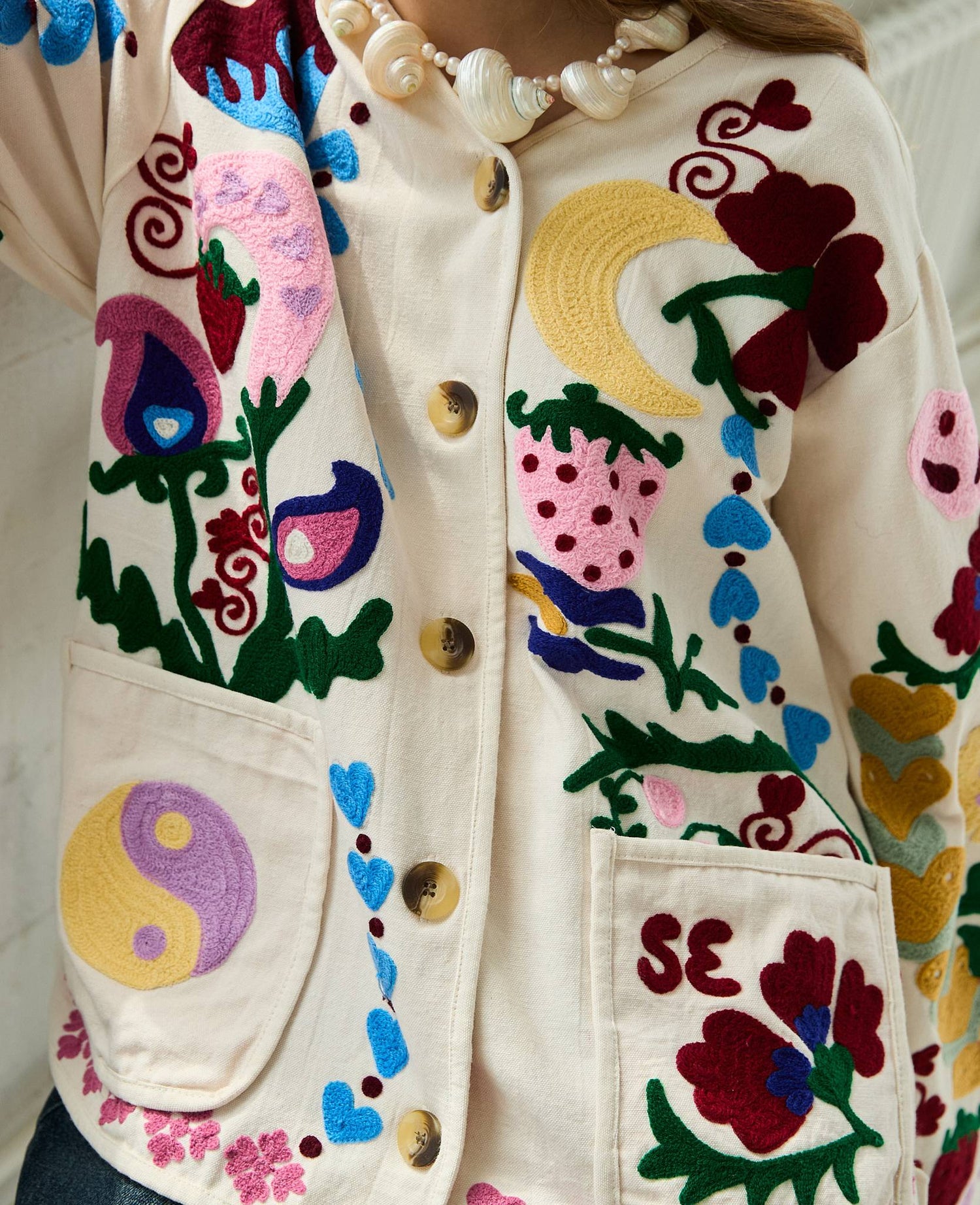 Coming soon-Sissel Edelbo Maggie Jacket - White Rose