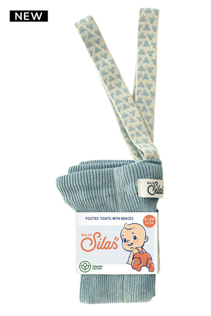 Silly Silas Footed Misty Blue Patterned — product view
