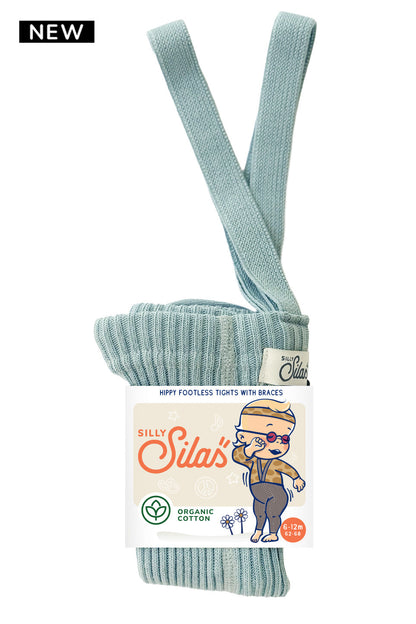 Silly Silas Hippy Misty Blue Footless — product view