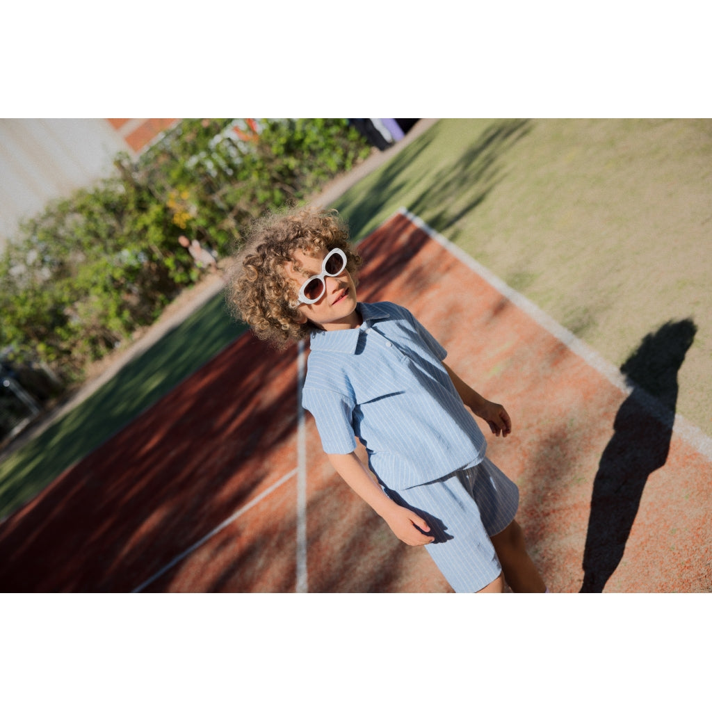 Flöss Nohr Shirt - Bright Blue Stripe