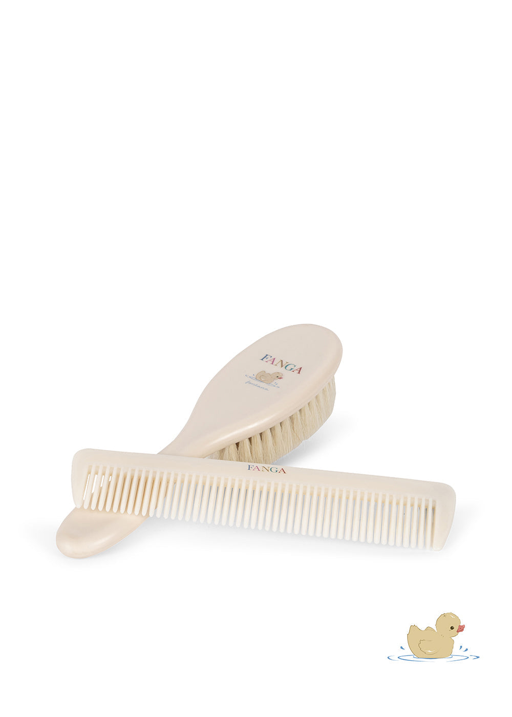 Konges Sløjd Fanga Baby Hairbrush Set - Beige by Konges Sløjd