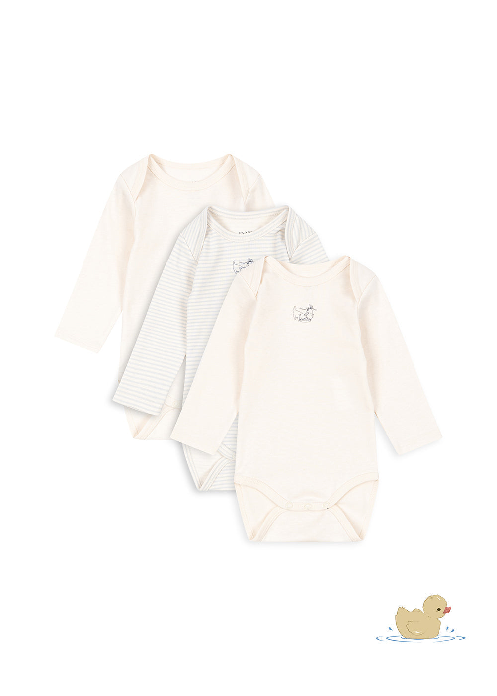 Konges Sløjd Fanga Fio Stripe Long-Sleeve Bodysuits, Set of 3 by Konges Sløjd