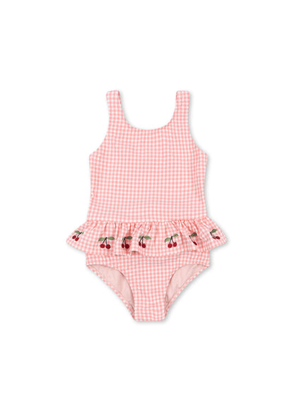Konges Sløjd Soline girls swimsuit in geranium pink