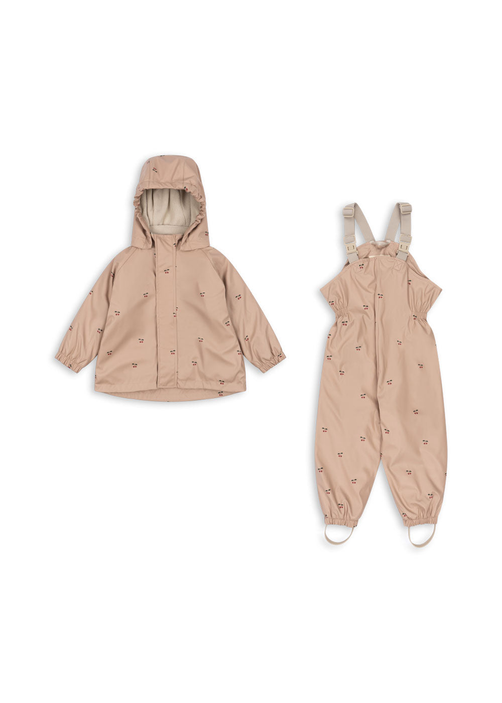 RAINY PALME SET FLEECE LINED - cherry