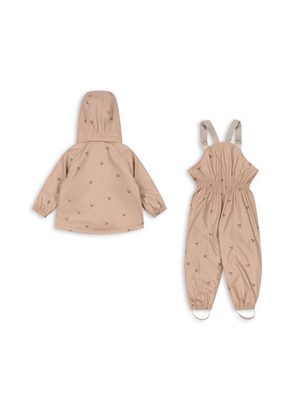 RAINY PALME SET FLEECE LINED - cherry