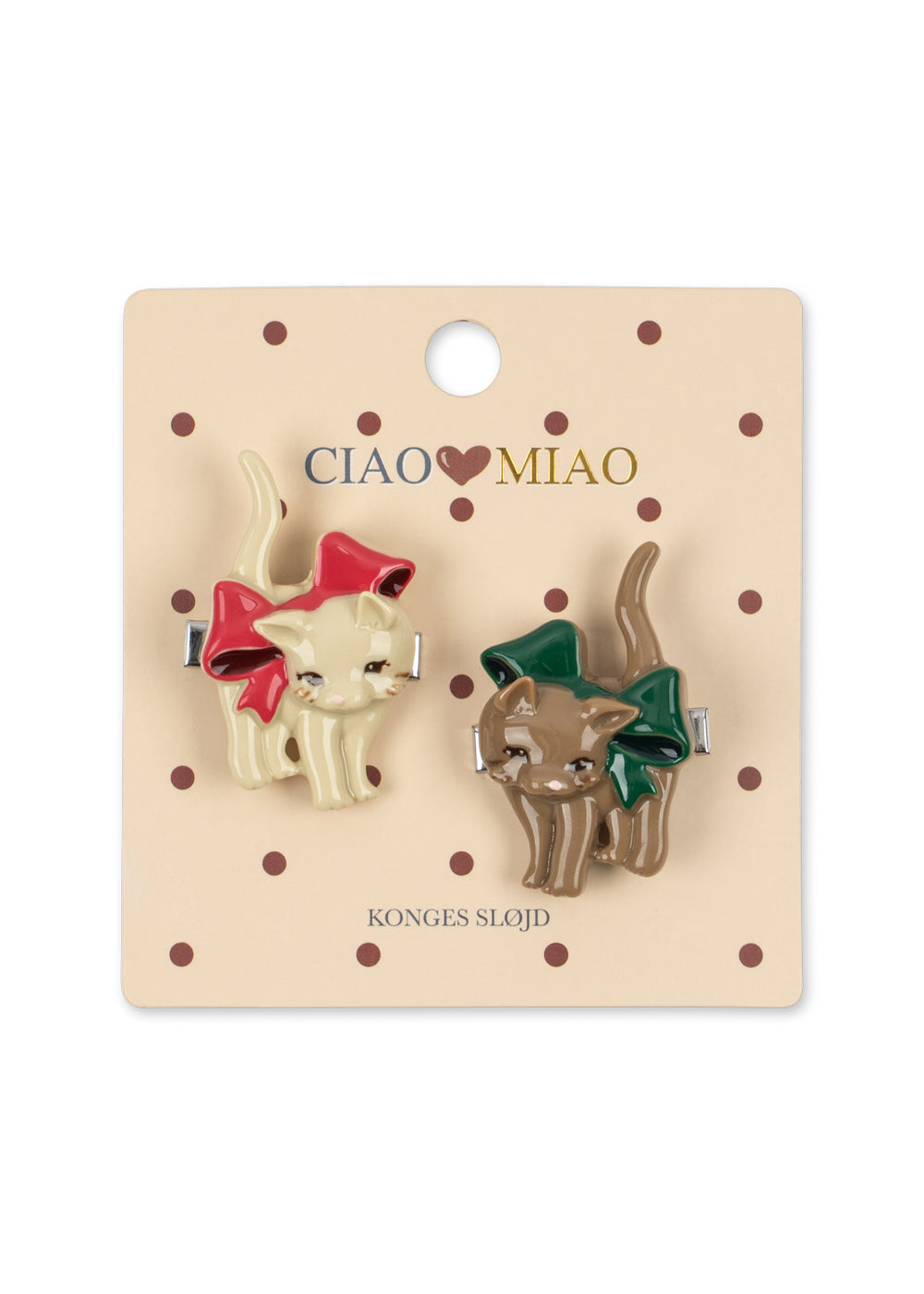 Konges Sløjd 2 Pack Kitten Hair Clip in Bow Kitty