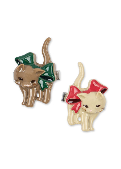Konges Sløjd Bow Kitty hair clips alternate view