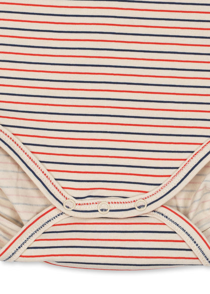 Konges Sløjd Basic Short Sleeve Body - Stripe Tricolore Petit