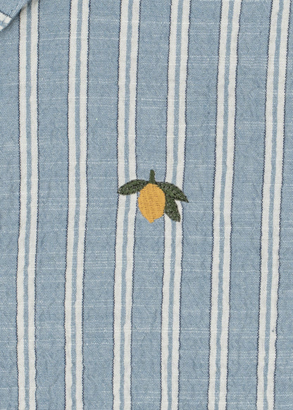 Konges Sløjd Elliot Short Sleeve Shirt - Trio Bleu Stripe