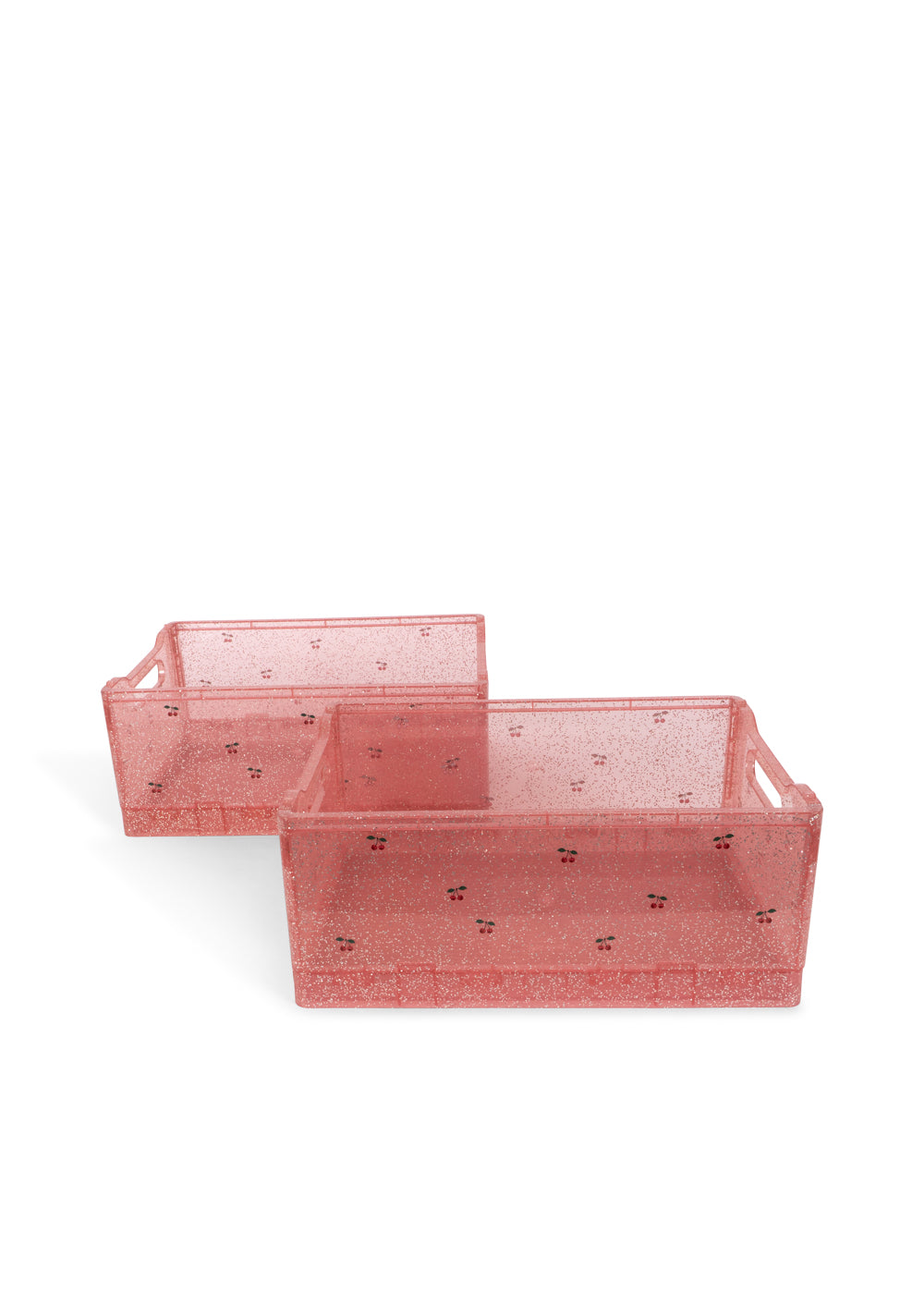 2 PACK GLITTER STORAGE BOX - sparkling blush