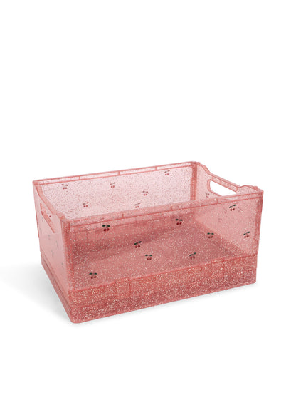 2 PACK GLITTER STORAGE BOX - sparkling blush