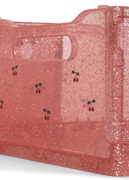 2 PACK GLITTER STORAGE BOX - sparkling blush