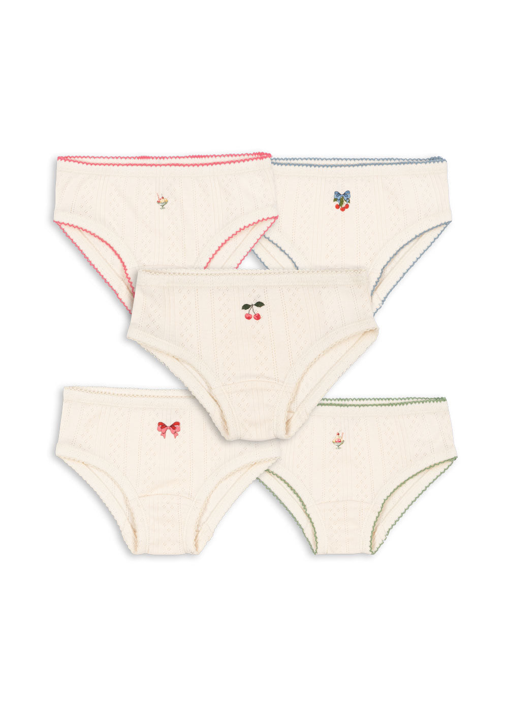 Konges Sløjd Minna 5 Pack Underpants - Antique White