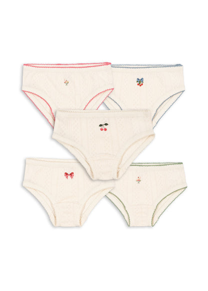 Konges Sløjd Minna 5 Pack Underpants - Antique White