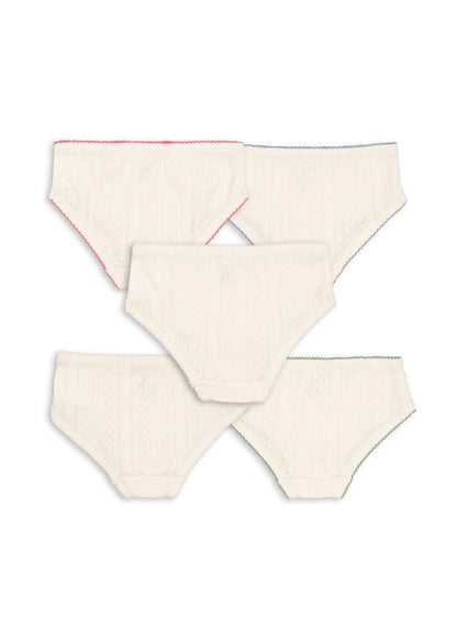 Konges Sløjd Minna 5 Pack Underpants - Antique White