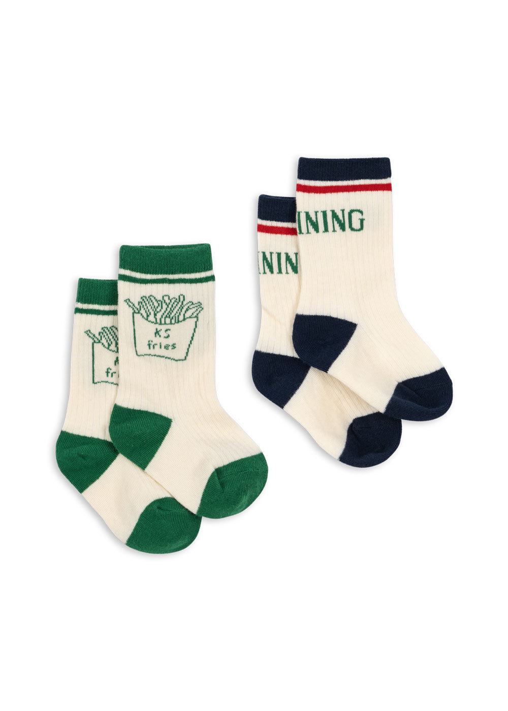 Konges Sløjd 2 Pack Rib Socks – Fine Dining Kids Socks