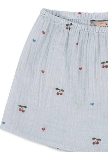 Konges Sløjd COCO MINI SHORTS - cherry blue coeur