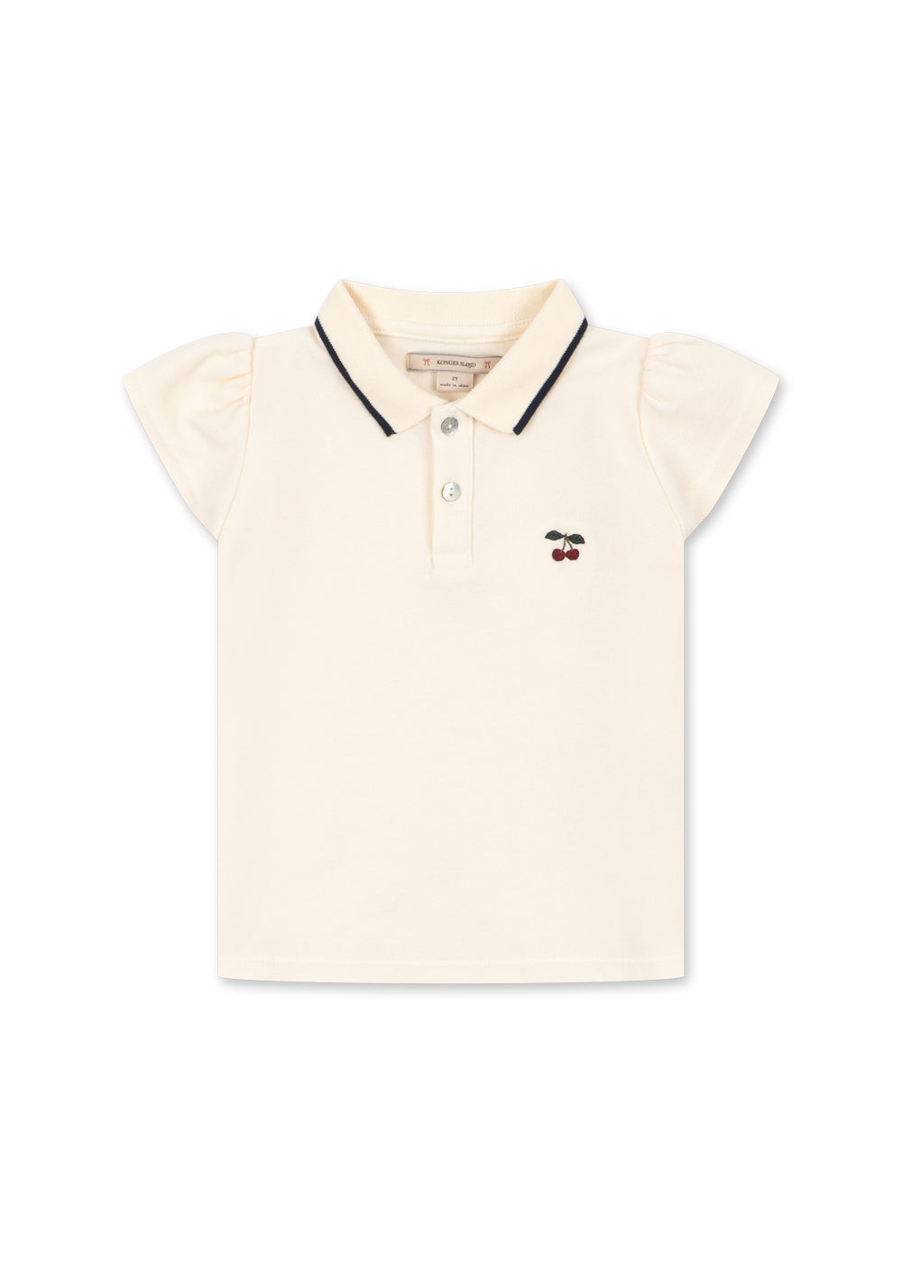 Konges Sløjd FLORITA POLO SHIRT - antique white