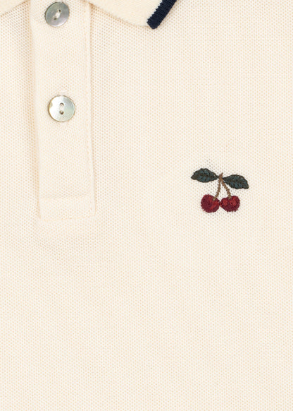 Konges Sløjd FLORITA POLO SHIRT - antique white